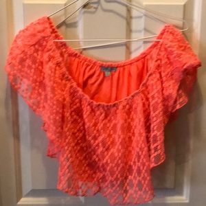 Off the shoulder belly too